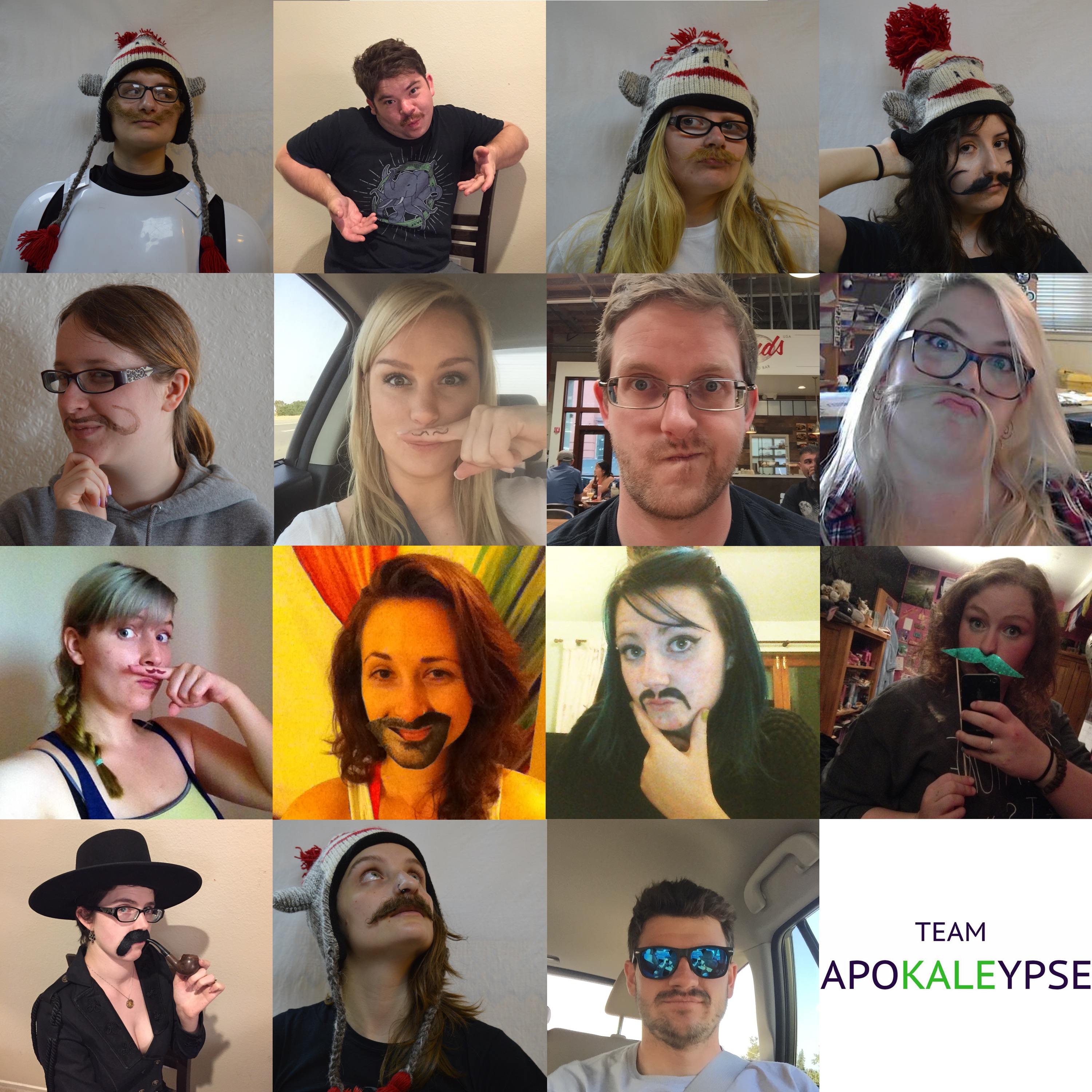 GISHWHES 2015 - Team Apokaleypse - Item 34 - Mustache Group Photo